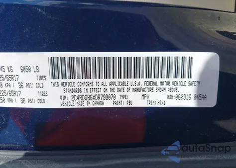 2013 Dodge Grand Caravan Se из США, поврежденный, VIN 2C4RDGBGXDR799070